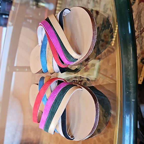 Raye Suede and Leather Strappy Sandals - Picture 6 of 10